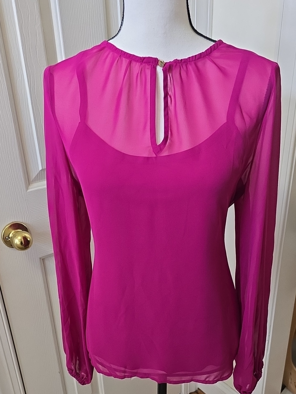 BOLD ELEMENTS BRAND WOMEN'S ROSE COLORED BLOUSE WITH ATTACHED CAMI SIZE SMALL